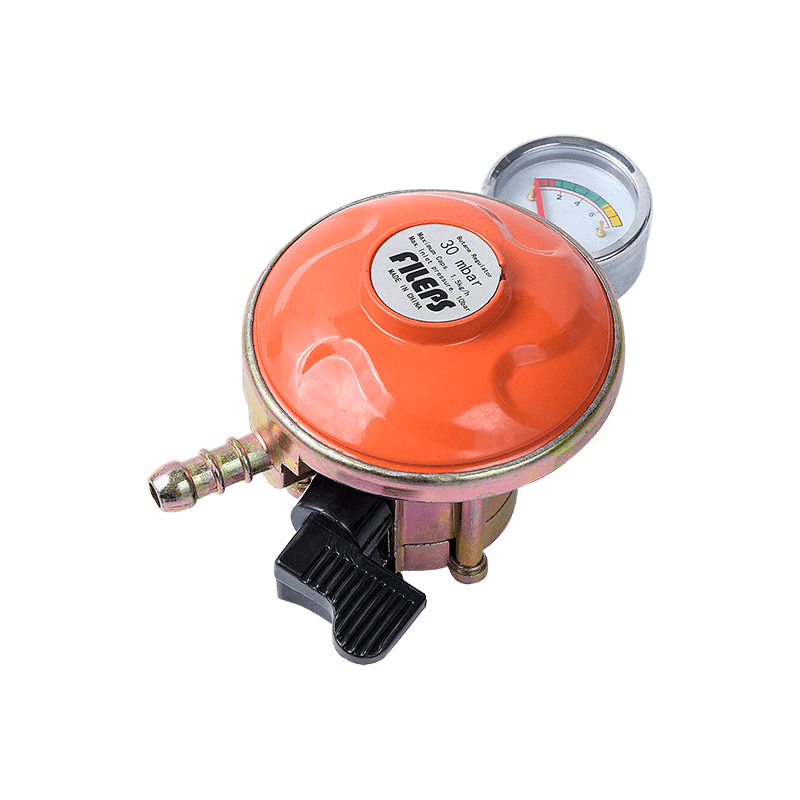 Household Low Pressure 22mm 22mm 27mm LPG Cooking Gas Regulator With Meter
